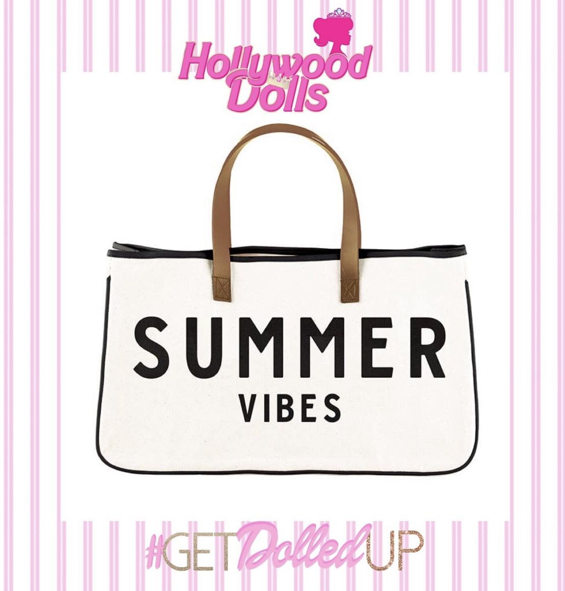 Brand New summer Vibe Canvas Tote