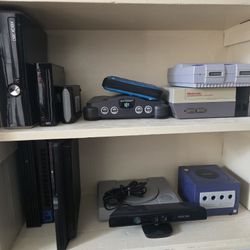 Video Game Console Lot - NES, SNES, PS1, PS2, PS3, GAME CUBE, WII, XBOX360