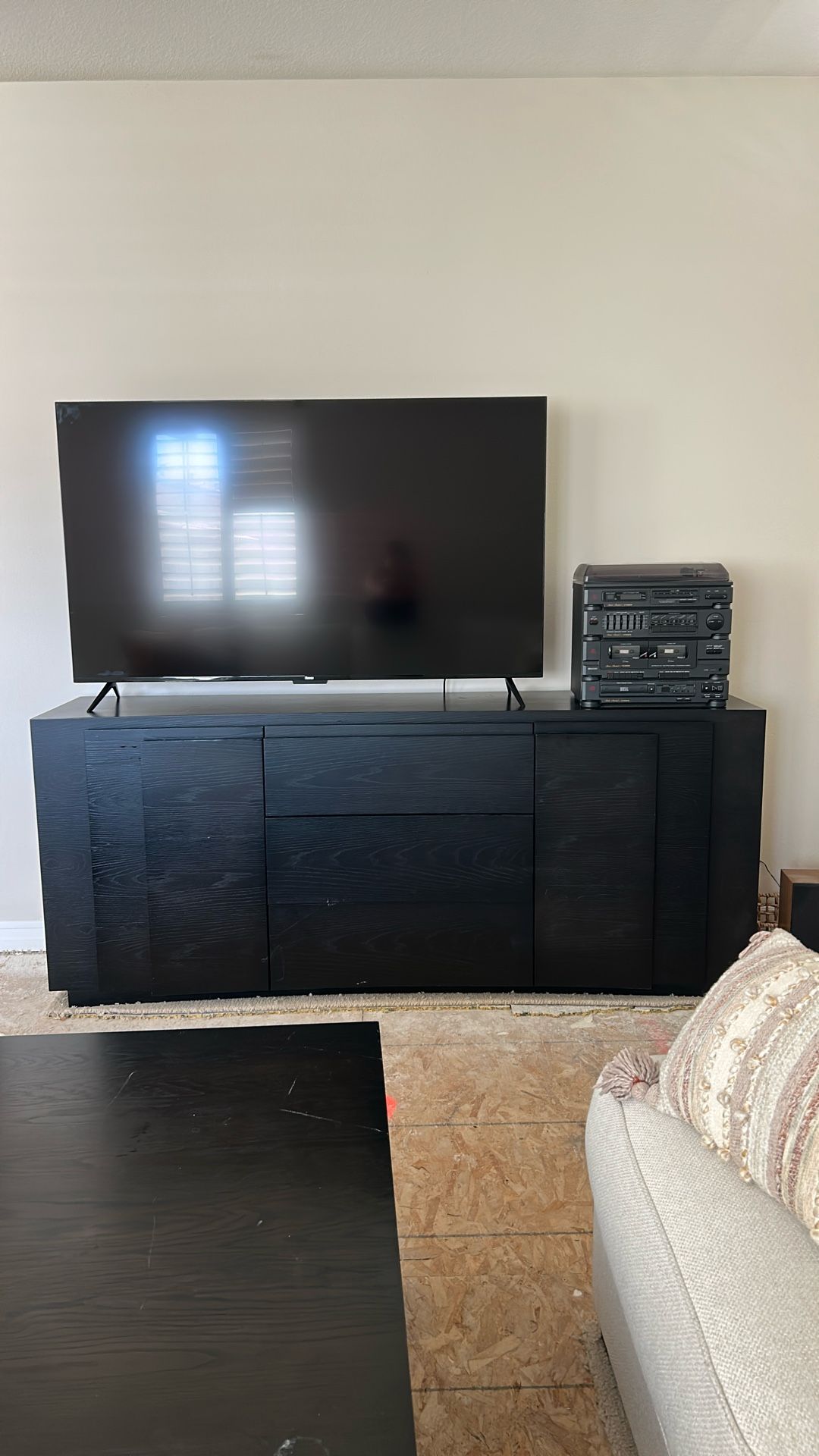 Modern Dark Espresso Extra Large Media Cabinet Or Dresser