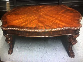 Bernhardt Burl Finish Coffee Table — 54L X 42 W X 22H