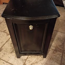 Black Nightstand/End Table Or Vegetable Storage 