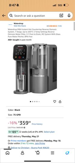 Instant Hot Countertop Reverse Osmosis System