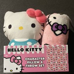 Hello Kitty, Character Pillow And Throw Set