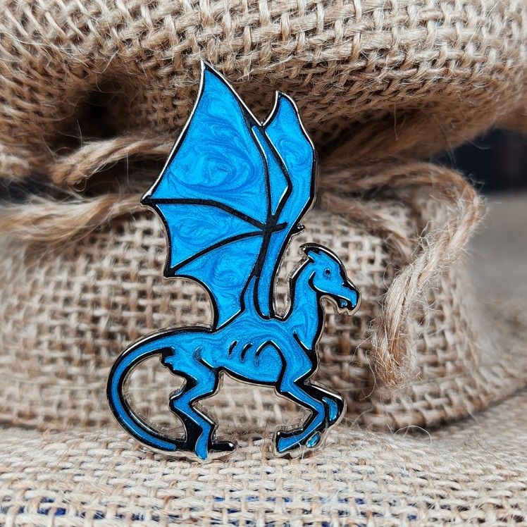 Blue Thestral Figural Hard Enamel Pin - Harry Potter Inspired - by Geek Gear