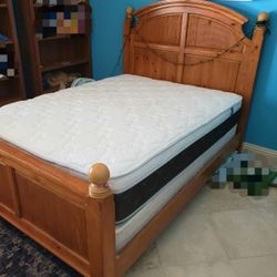 NEW Queen-Size PILLOW TOP MATTRESS and BOX SPRING. Bed frame not included 👍