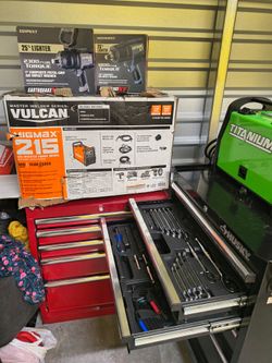 Vulcan and titanium mig welders with individual karts