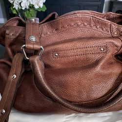 B. MAKOWSKY ARTISAN BROWN LEATHER HOBO PURSE HAND BAG