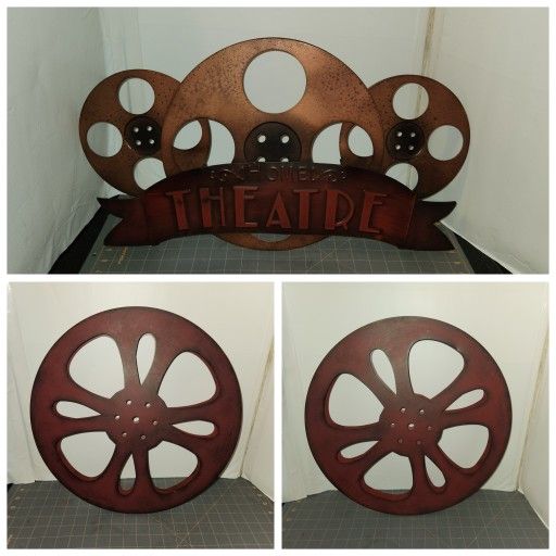 Metal Movie Theater Themed Wall Art