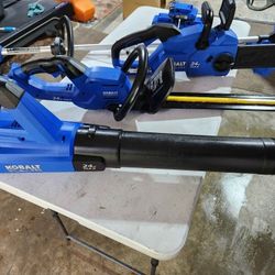 Kobalt 24V Max Brushless 4 Yard Tool Set 3 batteries 🔋