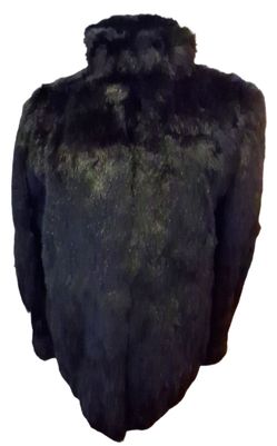 Amazing Soft Silky Satin Rabbit Fur Jacket  - Size M