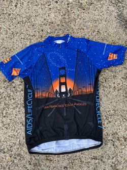Voler San Francisco To Los Angeles 2008 Aids/Lifecycle7 3/4 Zip Club Cycling/Bike Jersey Sz L NICE!