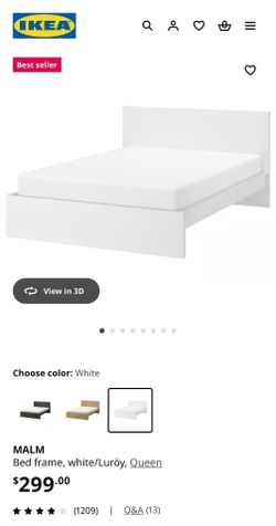 Ikea Queen Bed Frame In Gray Color