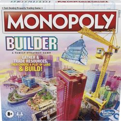 Monopoly Builder Board Game for Kids and Adults, Strategy Games, Family Board Games, for Kids