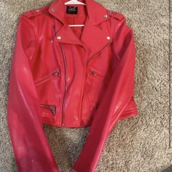 Guess Pink Leather Jacket 