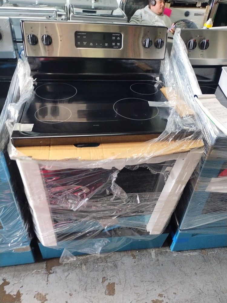 GE Electric Stove Stainless Steel 