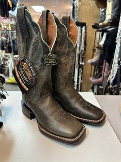 Cowgirl Certified New Dan Post Cowboy Boots Size 6 M Green With Tags No Box