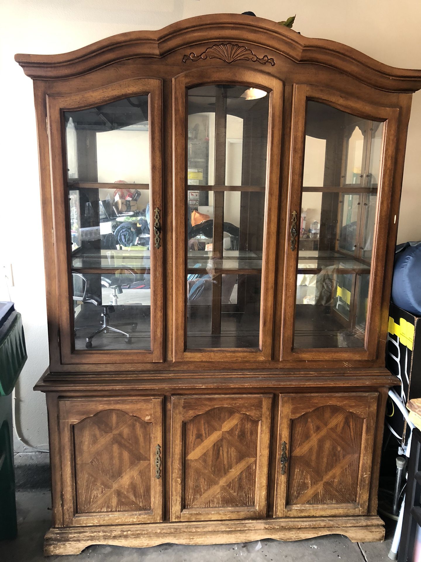 Antique wooden china cabinet