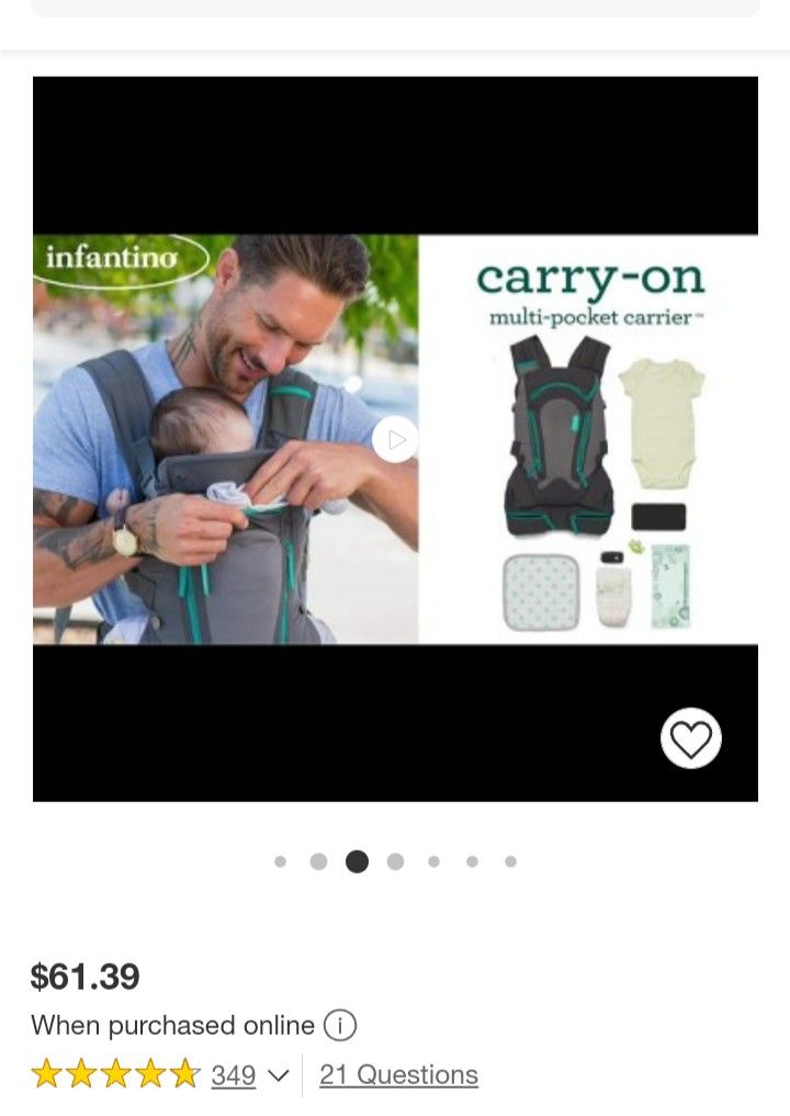 Infantino Carry On Multi Pocket Same Color As Picture