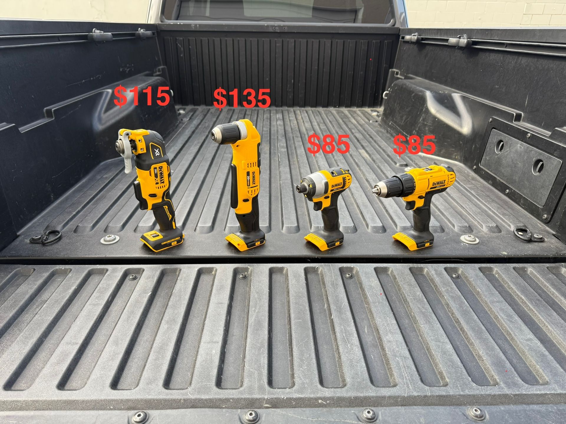 DEWALT 20V MAX Right Angle Drill, Impact Driver & Drill/Driver & DEWALT 20V XR Brushless Oscillating Multi Tool **SEE PIC FOR PRICING**