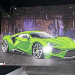 Green Super Car Poster Model-Trends