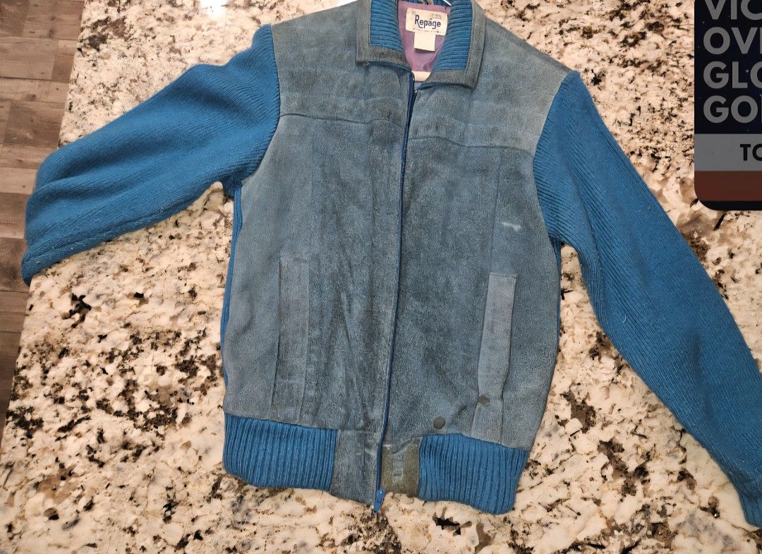 Vintage Genuine Leather Bomber Jacket