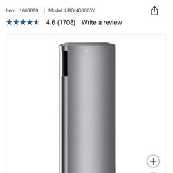 LG 6.0 cu. ft. Single Door Refrigerator with Inverter Compressor and Pocket Handle in Platinum Silver