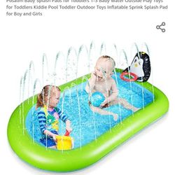 Posalim Baby Splash Pads for Toddlers 1-3 Baby Water Outside Play Toys for Toddlers Kiddie Pool Toddler Outdoor Toys Inflatable Sprink Splash Pad for