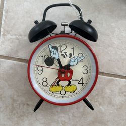 Vintage Mickey Mouse Twin Bell Alarm Clock