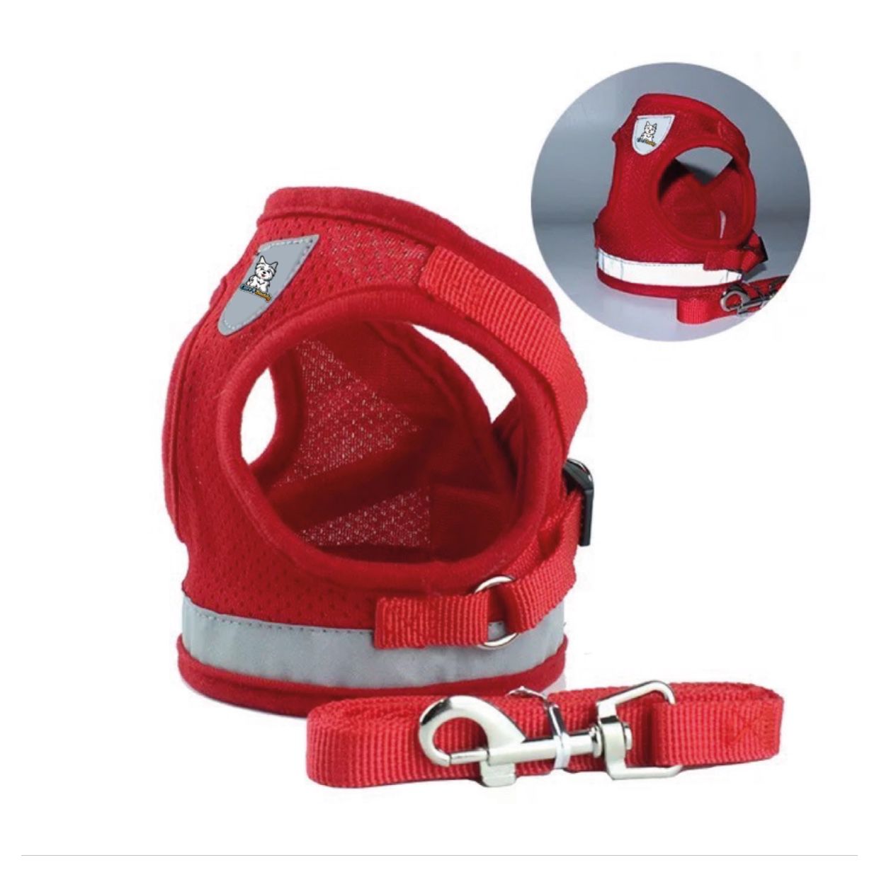 Pet Reflective Harness Adjustable Soft and Comfortable For Your Dog and Cat   