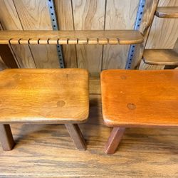Cushman Vintage Colonial Maple Foot Stools—GOOD CONDITION