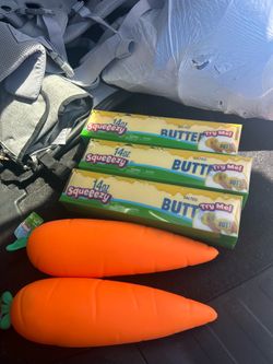 Squeezy, butter and carrots, squishy