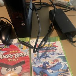 Xbox 360 E W Wired Control And Games