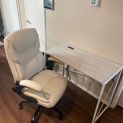 Desk and chair
