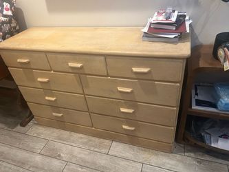 Wide Wood Dresser with 9 Drawers - $50 OBO