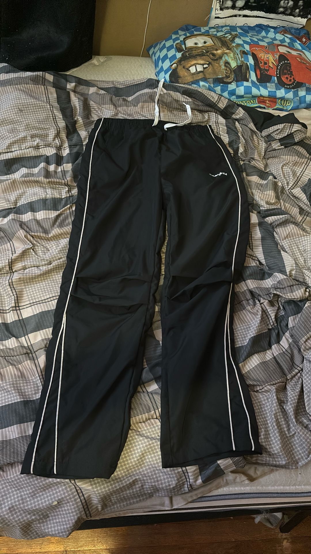 Black Track Jogger Pants