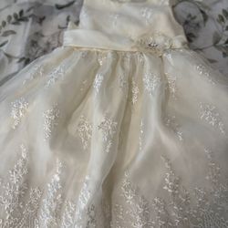 American Princess Girls Dress White Cream Color Size 6
