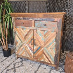 Herringbone Collection Rustic Cabinet / Sideboard