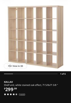 IKEA KALLAX 5x5 Shelf Unit White Stained Oak