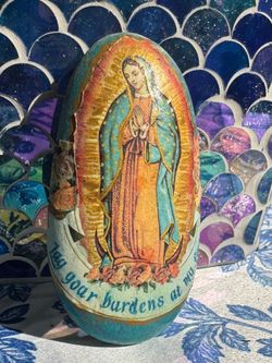 Our lady of Guadalupe worry stone