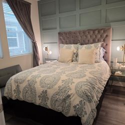 Ashton Medium Plush Full Mattress w/ World Market Headboard