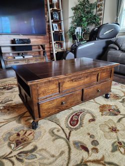 Storage Coffee Table ( with wheels)