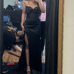 Black Corset Prom Dress 
