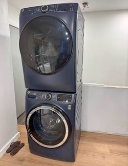GE Front-Load Washer and Dryer Set Stacked