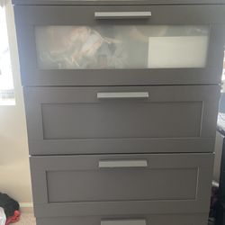 Gray 4 Drawer Dresser 