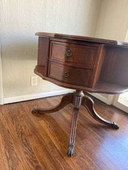 Vintage  Revolving Drum Library Table