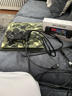 PS4 excellent condition and we are selling back bone game also for both 650 best offer. All wires are included handle and all.
