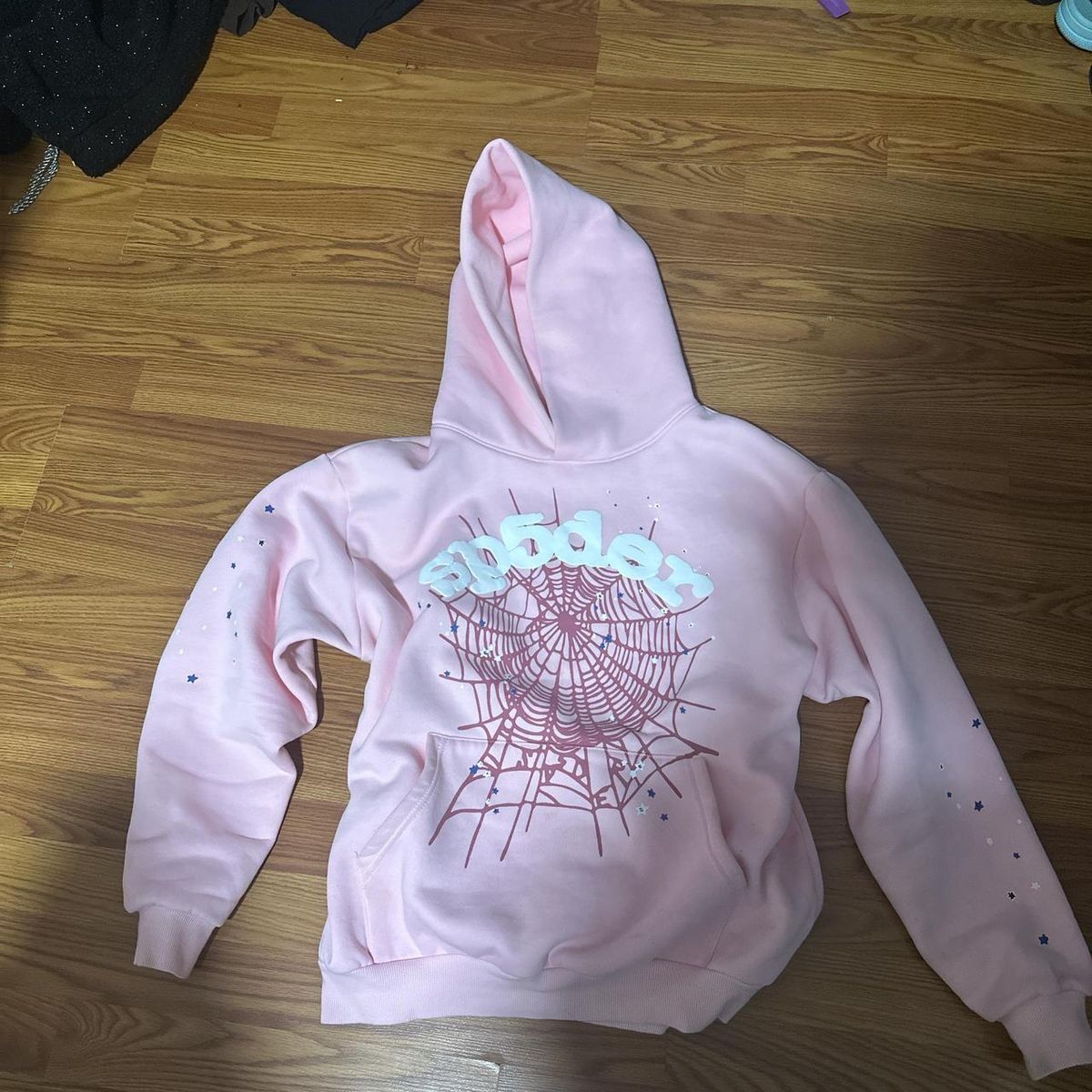 pink spider hoodie