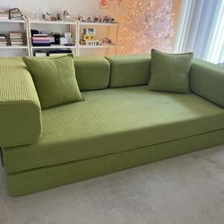 Convertible Sofa Bed Teddy Dupe Green