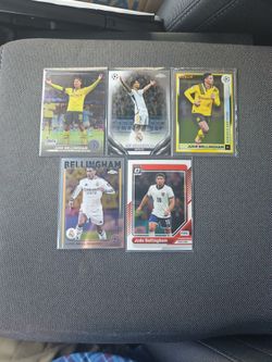 5 Jude Bellingham England Real Madrid Soccer Card Lot Chrome Topps Optic