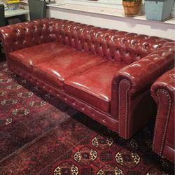 HEARNE GENUINE LEATHER COUCHES